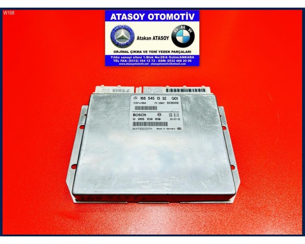 MERCEDES W168 ESP HBA BEYNİ 1685453532 1685451332 1685450832 0295458332 0265109630 0265109619 0265109606 0265109496 A1685453532 A1685451332 A1685450832 A0295458332